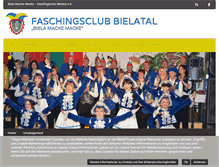 Tablet Screenshot of faschingsclub-bielatal.de